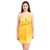 You Forever Women Self Design Satin Yellow Nightwear