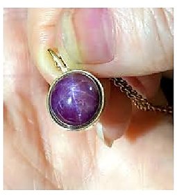 JAIPUR GEMSTONE-Natural Star Ruby 5.75 Ratti Lab Certified Star Ruby Gemstone Pendant for Women and Men