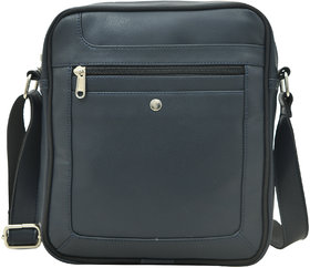 MATRICE messenger bag with blue faux vegan leather(NE-S-0793-Blue)