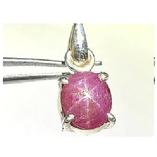 JAIPUR GEMSTONE-5.00 Carat / 5.25 Ratti Unheated Untreated Star Ruby Suryakant Manik Stone Pendant for Unisex