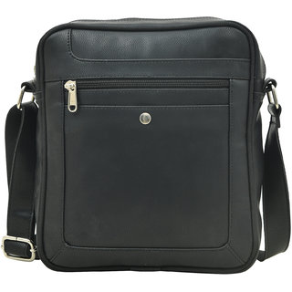 MATRICE messenger bag with black faux vegan leather(NE-S-0793-Black)
