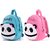 Panda Kitty Cartoon Plush Soft School Bag for Kids (Blue and Pink, 3 to 5 Year)