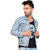 Kotty Mens Blue Full Sleeves Solid Denim Jacket