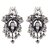 Celebrity Inspired Oxidised Silver Trishul Ganesh Stud Earring For Women and Girls