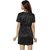 Nivcy Women Solid Nightwear Black (Small)