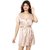 Nivcy Women Solid Nightwear Beige (Small)