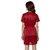 Nivcy Women Solid Nightwear Satin Maroon (Small)