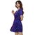 Nivcy Women Solid Nightwear Satin Blue (Small)