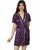 Nivcy Women Solid Nightwear Satin Dark Purple (Small)