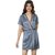 Nivcy Women Solid Nightwear Satin Slaty (Small)