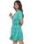 Nivcy Women Solid Nightwear Satin Dark Green (Small)