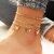 (Combo 2) of Chain Anklet For Women And Girls (Gold)