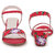 Funku Fashion Red Floral Print Heeled Sandals