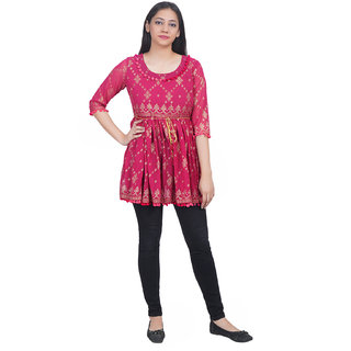 Goergette Printed Top (Red) (39)