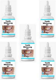 Teeth Whitening Gel Pack Of 5 For Men To Remove All Hard Stain In Just 10 Sec Teeth Whitening Liquid  (75 ml)
