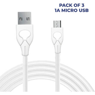 Pack of 3 Tecsox Micro USB Data Cable  (1Amp)