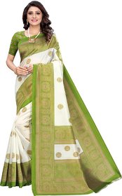 SVB Saree  Green Colour Geometric Printed Saree
