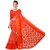 SVB Saree Orange Colour Bandhani Printed Saree