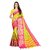 SVB Sarees Yellow And Pink Colour Embellished Saree