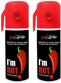 Healthgenie Self Defense, Protection  Safety Pepper Spray(Pack of 2) For Men  Women  100 Shots  110 ml / 70 gms