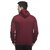 Lambency Men Maroon Solid Long Sleeve Hooded Casual Sweatshirt