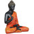 Tansha Quo Blessing Buddha 15 Inch Decorative Showpiece  -  35 cm (Polyresin, Orange)