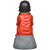 Tansha Quo Tatva Monk - Dont See Bad Decorative Showpiece  -  25 cm (Polyresin, Orange)