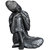 Tansha Quo Resting Buddha Decorative Showpiece  -  22 cm (Polyresin, Black)
