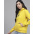 Kotty Womens Full Sleeves Hood Neck Yellow Sweatshirts