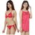 Nivcy Women Solid Satin Nightwear set's True Red Medium
