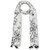 Get Wrapped Grey Printed Scarves with Tassels for Women