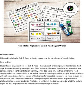 ilearnngrow  Dab Your Way to Sight Words