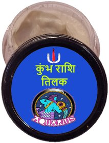 Chandan Tilak For Kumbh Rashi People