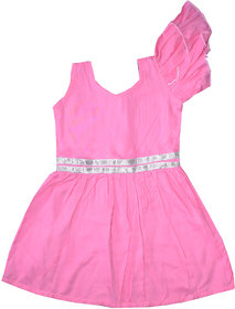 Flora Self Design Rayon Baby girls  Girls Frocks