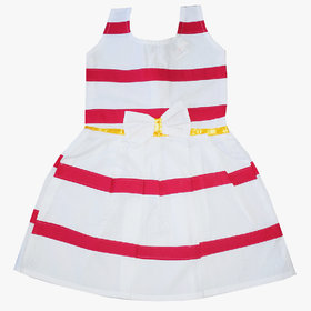 Flora Self Design Rayon Baby girls  Girls Frocks