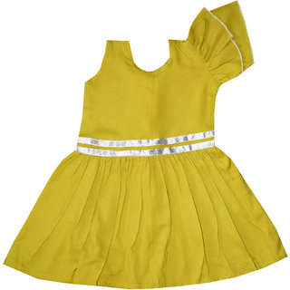 Flora Self Design Rayon Baby girls  Girls Frocks
