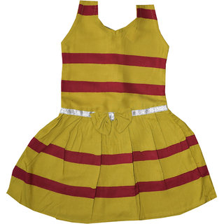Flora Self Design Rayon Baby girls  Girls Frocks