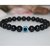 Evil Eye Bracelet Semi Precious Gemstone Onyx Lava Rock Healing Crystal Bracelet for Men Kabbalah Bracelet