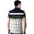 Men's Green Striped Polo T-Shirt