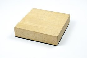 Scorpion Wooden Dapping Block With Rubber Base 4X4X1 Inches