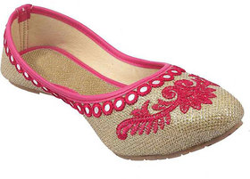 Oxhide Pink Jutti For Women