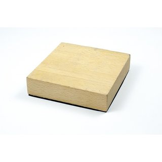 Scorpion Wooden Dapping Block With Rubber Base 4X4X1 Inches