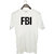 UDNAG Unisex Round Neck Graphic 'FBI' Polyester T-Shirt White