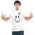 UDNAG Unisex Round Neck Graphic 'Smiley' Polyester T-Shirt White