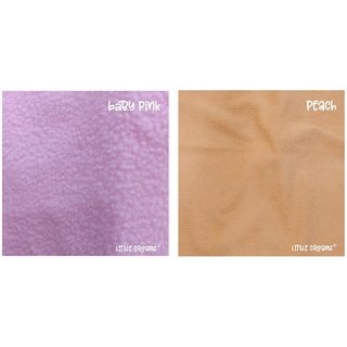 Little Dreamz Crib Mattress Protector Bed Protector, Baby Pink and Peach - Pack of 2 (Small Size)