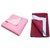 Magic Dry Crib Mattress Protector Bed Protector For Kids, Baby Pink and Dark Red - Pack of 2 (Small Size)