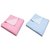 Magic Dry Crib Mattress Protector Bed Protector For Kids, Baby Pink and Sky Blue - Pack of 2 (Large Size)