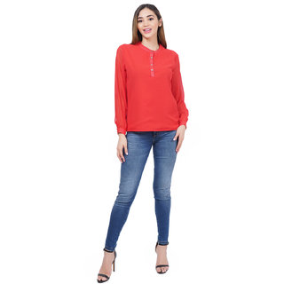 Solid Georgette Top Girls