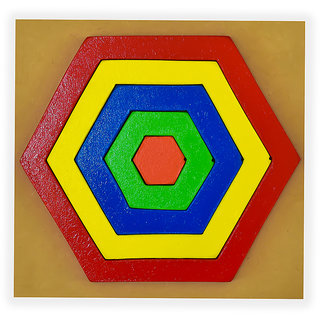 Hexagon puzzle - Size and Shape Sorter