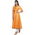 YES TEN Chanderi Anarkali Kurti (Yellow)